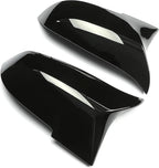 ECOTRIC Door Mirror Caps Side Mirror Covers Compatible with BMW F20 F21 F23 F30 F31 F32 F33 F34 F36 F87 X1 E84 Glossy Black Rearview Replacement for 51167292745 51167292746 51162222543 51162222544
