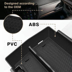 Muslogy Upgraded Center Console Organizer Compatible with 2025 Subaru Forester Middle Armrest Storage Box Insert Tray Cable Holder Interior Accessories Easy Removal (Black) Won't fit 2026 Model