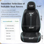 Coverado Car Seat Covers Full Set, 5 Seats Universal Seat Covers for Cars, Breathable Fabric Faux Leather Auto Seat Cushions,