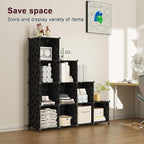 UNKU Cube Storage Organizer, 10 Cube Closet Organizer Storage Shelves, DIY Stackable Bookcase, Clothes Organizer Shelf for Cl