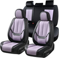 Coverado Seat Covers, Car Seat Covers Full Set, Leather Seat Covers for Cars, Car Seat Protector, Black Car Seat Covers Front