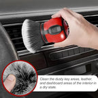 AUCELI Car Detailing Brush, Ultra Soft Auto Interior Dusting Brush with Storage Rack, Car XL Synthetic Brush Cleaning Tool, U