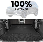 LASFIT Trunk & Backrest Mat for Ford Explorer 2011-2019, Custom Fit All Weather Protector TPE One-Piece Design Easy Installation Trunk with Seatback Mat, 1pc Black