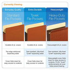Pendaflex Expanding File Pockets, Letter Size, 5.25" Expansion, Reinforced with DuPont™ Tyvek® Material, Redrope, 10 per Box 