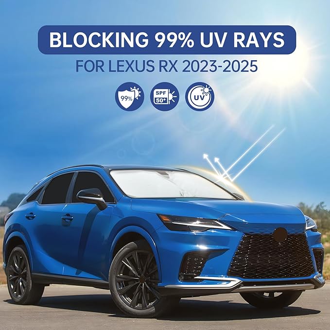 8PCS Car Window Shades for Lexus RX 2023-2025, Window Covers for RX Windshield Side Rear Windows, Full Set Privacy Protection Car Sunshade with UV Blocking for Camping Napping