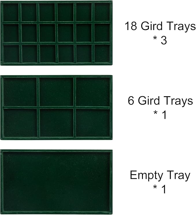 Frebeauty Acrylic Jewelry Organizer Earring Organizer Box with 5 Drawers Earring Holder Organizer with Velvet Trays Clear Jew