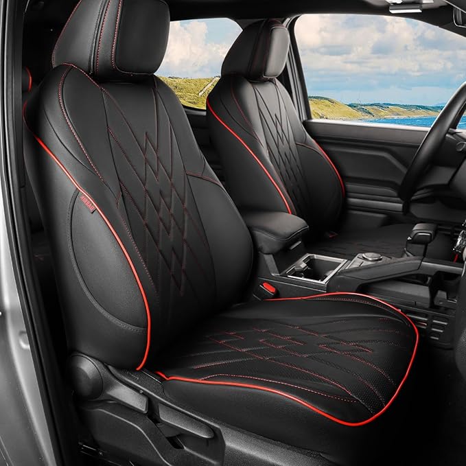 EKR Tacoma Car Seat Covers Custom for Select Toyota Tacoma (Only for Hybrid) 2024 2025 2026 Double cab TRD Sport,TRD Off-Road