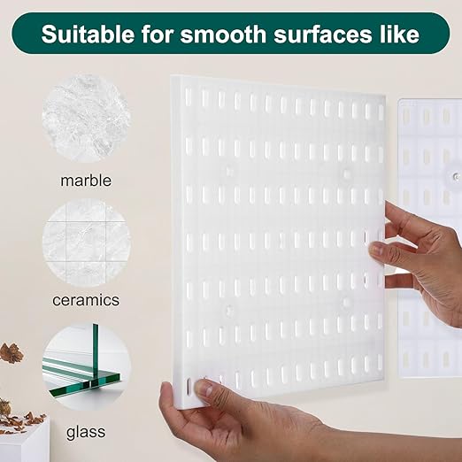 Wall Mount Peg Board Organizer 45pcs Kit, 4 Panels and 41 Accessories Pegboard Wall Organizer with Hooks, Bins, Shelves, DIY 