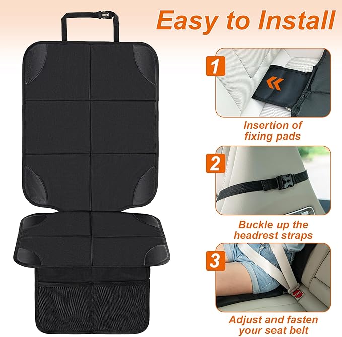 Car Seat Protector,2Pack Car Seat Cushion,with Thickest Padding and Non-Slip Backing,Waterproof 600D Fabric Car Seat Covers w