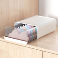 Underwear Organizer Drawer, 1 Cell Plastic Sock Underwear Storage Drawer, Stackable Closet Organizers and Storage Box for Bra