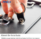 OFFIDIX Large Zippered Key Case,Leather Portable Key Cabinet, 40 Key Hooks Key Organizer,Manager & Landlord Key Holder,Suitab