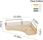 YCIA&DONE Corner Bathroom Counter Organizer, Makeup Organizer for Vanity, Skincare Cosmetic Perfume Tray, Corner Countertop S