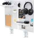 VIVO Steel Clamp-on Desk Pegboard, 24 x 20 inch Privacy Panel, Magnetic Peg Board, Office Accessory Organizer, Above or Under