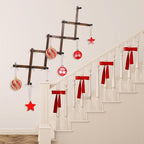 WGFKVAS 2 Pack Accordion Hat Rack for Wall - Expandable Coat Rack Wall Mount with 14 Pegs - Wood Wall Hanger for Baseball Cap
