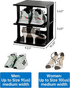HAIXIN 14 Tier Vertical Black Shoe Rack for Front Door Entrance - Tall Shoe Organizer for Small Spaces, Closet Narrow Small S