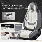 Coverado Seat Covers Full Set, 5 Seats Seat Covers for Cars, Waterproof Nappa Leather Car Seat Covers with Head Pillow, Seat 