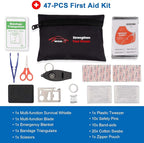Vetoos Roadside Emergency Car Kit with Jumper Cables, Auto Vehicle Safety Road Side Assistance Kit Essentials, Winter Car Kit