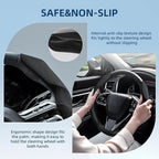Suede Steering Wheel Cover with Anti-Slip Lining and Segmented Design 2pcs Universal Steering Wheel Protector for Men and Wom