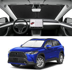 Custom Fit Windshield Sun Shade for Toyota Corolla Cross 2022-2026, Blocks UV & Heat, Front Window Sunshade Accessories, Easy Fold & Store Keep Your Car Cooler