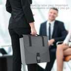 TOPCJ File Organizers with Handle,25 Pockets Accordion File Organizer,Portable Expanding File Folder for Receipt,Bill, A4/Let