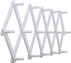 WEBI Accordion Wall Hanger,Expandable Wooden Coat Rack Wall Mounted,Accordion Hat Rack for Wall Rack for Hats,Caps,16 Peg Hoo