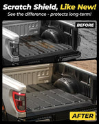 3W Truck Bed Mat for Ford Ranger (5FT, 59.6" Bed) 2024-2026 Vehicle Bed Mat, Vehicle Bed Mat Custom Fit Flush All Weather Protection TPE Pickup Car Bed Cargo Trunk Liner for Ranger