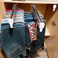 Pull Out Clothes Rail Extendable Pull Out Closet Rod - Wardrobe Pull-Out Trousers Rack, Extendable Clothes Rail for Closet, C