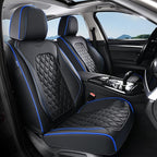 Coverado Front Car Seat Covers, Non-Slip Dust-Proof Nappa Leather, Universal Fit for Cars & Pickup Trucks, Waterproof Car Sea