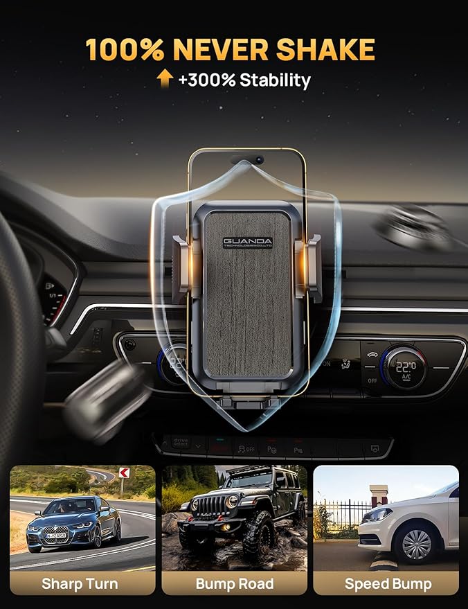 CD Slot Phone Mount, Upgraded Car Phone Holder [Thick Cases Friendly], Universal Phone Mount for Car CD Slot Mount for iPhone, Google, Samsung, Moto, Huawei, LG, and More (Grey)