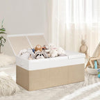 INDRESSME 185L Extra Large Toy Box, Toy Storage Organizer Collapsible Storage Bins with Lids Toy Chest for Playroom, Living R