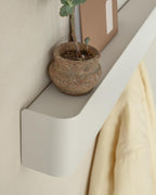 Kazai.® Coat Rack Wall Mount with Shelf 'Tone' | Modern Design Coat Hanger with Hidden Hooks and Storage | Hat Rack with Shel