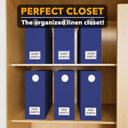 SpaceAid 6 Pack Bed Sheet Organizers and Storage, Foldable Sheet Organizer with Window for Linen Closet, Set Folder Keeper fo