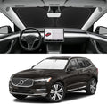 Custom Fit Windshield Sun Shade for Volvo XC60 2018-2026, Blocks UV & Heat, Front Window Sunshade Accessorie, Easy Fold & Store Keep Your Car Cooler