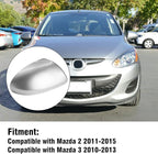 Compatible with Mazda 2 /Mazda 3 2010-2013 Right Passenger Side Mirror Cap Cover, Door Rearview Right Side Mirror Cover Replacement for Mazda, Silver