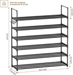 6 Tier Shoe Rack, Shoe Rack for Closet, Shoe Organizer for Entryway, Shoe Storage for Front Door Entrance & Entryway, Large S