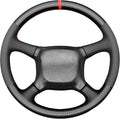 MEWANT Steering Wheel Cover for Chevy Silverado 1500 Astro Blazer Kodiak S10 Made of Matte PU Carbon Fiber Real Leather