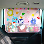 Car Sun Shade for Baby Kids Children 2 Pack Car Side Window Curtain Protector Protects from Sun Glare Heat Blocks UV Rays Glare Car Interior Sun Blocker Blind (Pinkfruit)