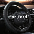 Yangday Leather Steering Wheel Cover for Ford F150 F250 F350, 15.5-16 inches Car Steering Wheel Cover with Anti-Slip Massage 