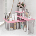 Homode 3-Tier Counter Organizer Shelf for Bathroom, Corner Shelf for Countertop, Over Sink, Make Up, Dresser Table, Desktop -