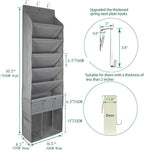 3in1 Over The Door Shoe Organizer with 5 Slanted Compartments,Removable Storage Bin & Transparent Pockets,Thickened Waterproo