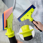 NEWISHTOOL 2 Pack Rubber Squeegee with Nylon Handle for Water Removal, Glass Cleaning, PPF Installing and Window Film Application (8-Inch Blade with Long Handle)