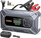 Jump Starter with Air Compressor, 8000A 160PSI Car Jump Starter (8.0 Gas/10.0L Diesel), 12V Battery Jump Starters, Portable
