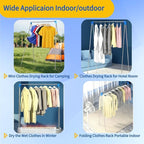 Lmaray Portable Travel Garment Rack, Upgraded Easy Folding Mini Drying Clothes Rack, Retractable Drying Rack for Laundry, Tra