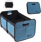 Long Pond Car Trunk Organizer, Storage for SUVs or Sedans, Foldable Cargo Containers with 9 Pockets and Reinforced Handles,