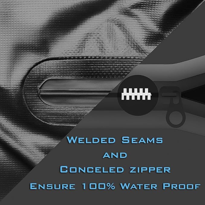Voyager Waterproof Rooftop Cargo Roof Bag, No Roof Rack Needed UV-Protected PVC Semi-Coated Mesh, Welded Seams, Water Seal Zipper, (10 Cubic Feet - Sprint)