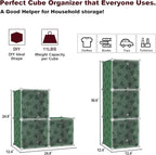 C&AHOME Cube Storage Organizer with Doors, 3-Cube Shelves, DIY Plastic Modular Bookshelf, Closet Clothes Storage Shelving Ide
