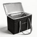Insulated Food Delivery Bag, Large Durable Reusable Shopping Grocery Bag with Zipper – Foldable Thermal Cooler Bag for Hot & Cold Food, Pizza Delivery & Catering
