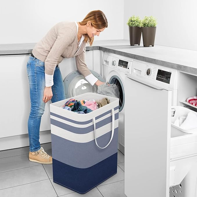 StorageRight Laundry Basket Hamper Large Collapsible Laundry Hamper with Easy Carry Handles，Freestanding Clothes Hampers for 