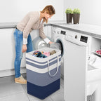 StorageRight Laundry Basket Hamper Large Collapsible Laundry Hamper with Easy Carry Handles，Freestanding Clothes Hampers for 