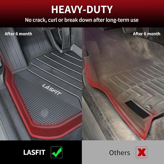 LASFIT 2018-2024 BMW X3 Floor Mats & Trunk Mat, Custom Fit TPE All Weather Car Liners Full Set for x3 30i/M/M40i/M Competition Accessories, Waterproof & Anti-Slip (Don't Fit X3 30e)